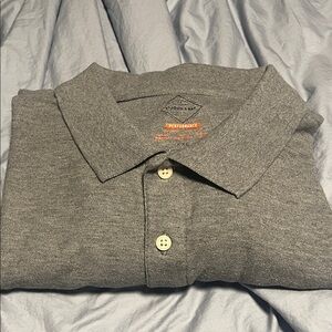 St. Johns Bay Quik-Dri Performance Grey Polo